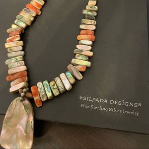🐚SALE🐚Silpada RETIRED Red California Abalone shell necklace